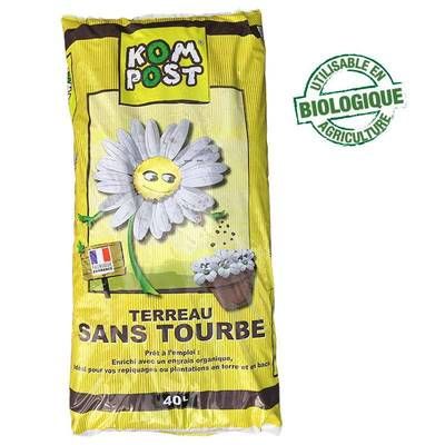 Terreau horticole sans tourbe 40 L RACINE