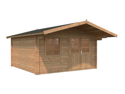 Abri de jardin bois Marron Nicolas 14,6m2 WHITE_WOOD