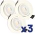 Lot de 3 spots encastrables LED orientable blanc 400 lumens 2700K - RUBY ARLUX