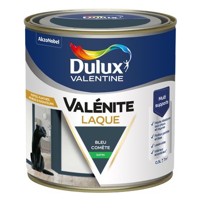 Peinture Boiseries Laque Acrylique Valénite Bleu Comète Satin 0,5 L - DULUX VALENTINE