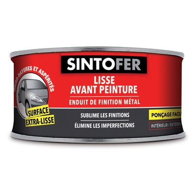 Mastic enduit de finition métal 250 gr SINTOFER