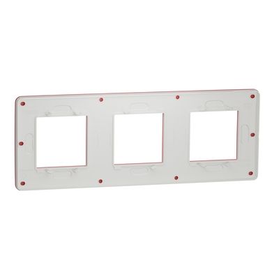 Plaque de finition 3 postes rouge/ blanc - Unica studio SCHNEIDER ELECTRIC