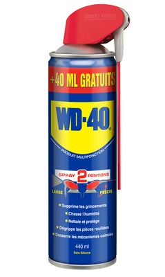 Dégrippant multifonction en aérosol double spray 400 ml +10% gratuit WD-40