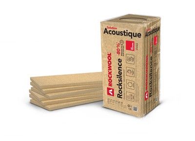 Panneau isolant en laine de roche Rocksilence L 1350 x l 600 x ép 40 (mm) R=1,15 ROCKWOOL