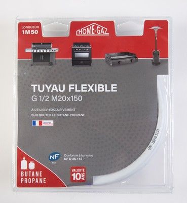 Flexible pour gaz butane / propane 1,5 m validité 10 ans HOME-GAZ