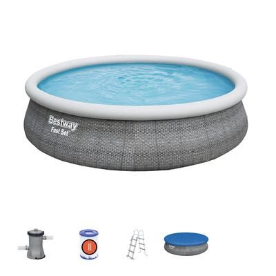 Piscine autoportée ronde diamètre 457 cm hauteur 107 cm Fast Set BESTWAY