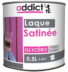 Peinture laque Glycéro - Blanc - Satin - 2,5L