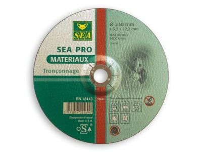 Disque à tronçonner matériaux diamètre 230 mm Eco