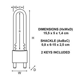 Cadenas À Clé Master Lock Laiton, L.50 Mm à Prix Carrefour