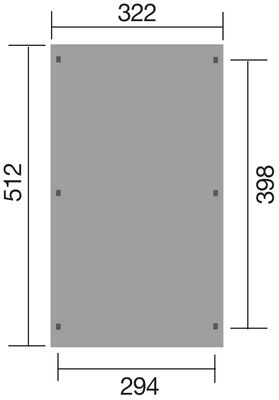 Carport 1 voiture 617 T1 toit en galva Livraison gratuite domicile WEKA