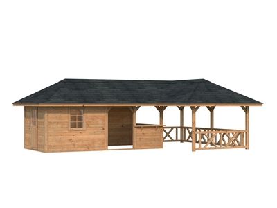 Abri de jardin Bianca SET 1 Marron 33,2 m2 Traité marron PALMAKO Livraison incluse domicile