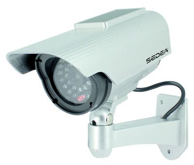 Caméra de surveillance factice avec panneau solaire extérieure SEDEA