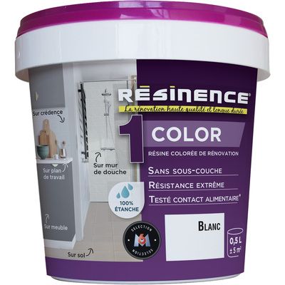 Résine colorée de rénovation blanche 500 ml - RESINENCE
