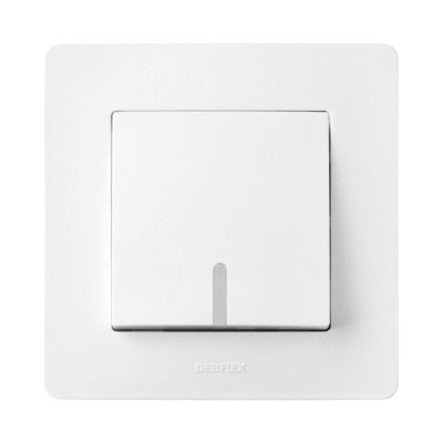 Bouton poussoir lumineux blanc CALY DEBFLEX