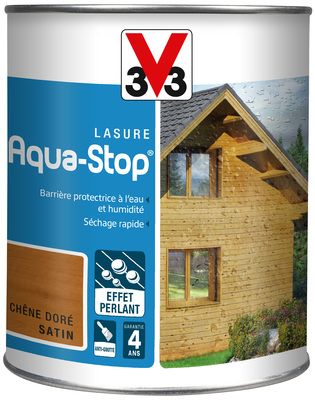 Lasure bois Aqua-Stop® protection intérieure et extérieure chêne doré 1 l V33