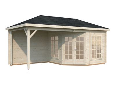 Abri de jardin bois Bois Naturel  Melanie 7,0+8,1m2 PALMAKO