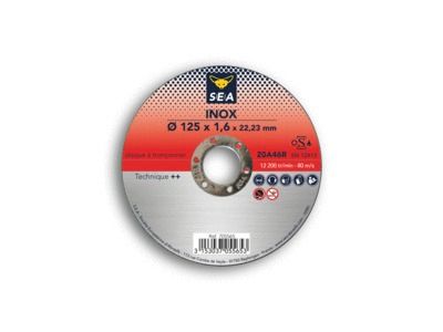 Disque à tronçonner inox diamètre 125 mm SEA