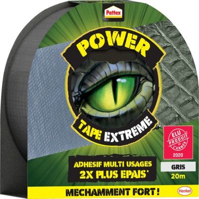 Adhésif Power Tape Extrême gris 20 m PATTEX