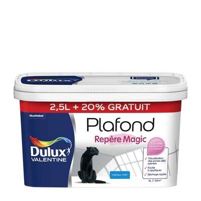 Peinture plafond acrylique Repère Magic blanc mat 2,5 l + 20 % - DULUX VALENTINE