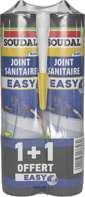 LOT 2 Mastics sanitaire EASY Blanc 290ML SOUDAL