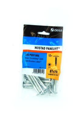 Vis de pose filetage partiel Torx 7 x 70 mm par 12 MUSTAD