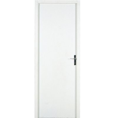 Bloc-porte isolant plane à recouvrement prépeint H.204 x 73 huisserie 68 x 58 droit poussant