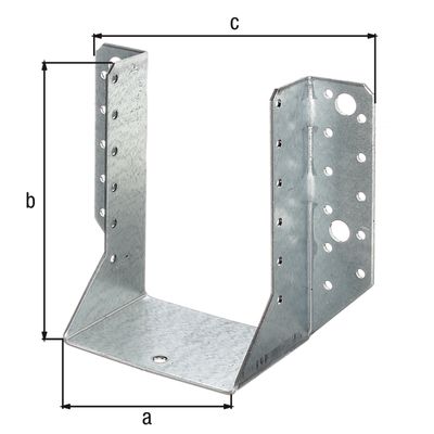 Supports de poteau U à ailes extérieures 100 x 140 x 170 mm par 6 ALBERTS