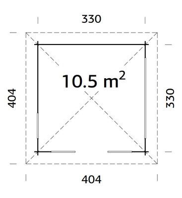 Kiosque bois Translucide Julie 10,5m2 PALMAKO