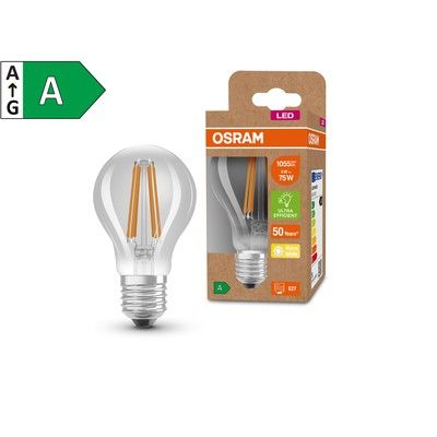 Ampoule LED Standard E27 à filament 5W=1055 lumens Blanc chaud Classe A OSRAM