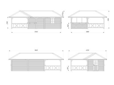 Abri de jardin Bianca SET 1 Marron 33,2 m2 Traité marron PALMAKO Livraison incluse domicile