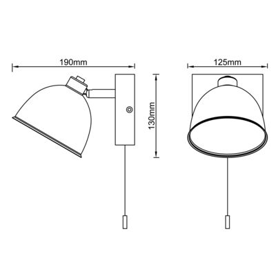 Applique murale métal/bambou CELIA E14 40W - BRILLIANT