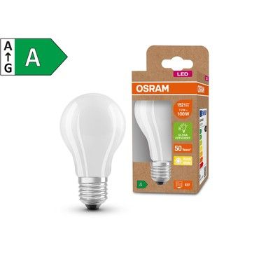 Ampoule LED Standard E27 Dépolie 7,2W=1521 lumens Blanc chaud Classe A OSRAM