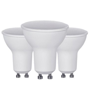 Lot de 3 ampoules LED spot GU10 5W = 400 lumens blanc chaud - FOXLIGHT