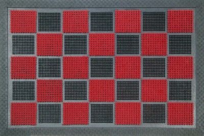 Tapis picot floques rouge 40 x 60 cm - ID MAT