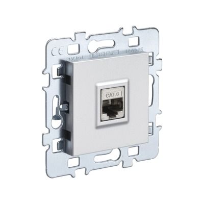 Prise RJ45 multimédia finition Silver - Casual DEBFLEX