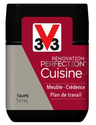 Peinture de rénovation cuisine finition satinée taupe 75 ml V33