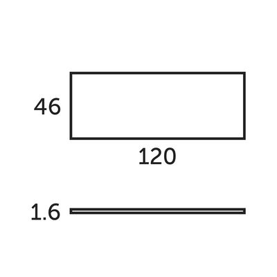 Plan de travail chêne naturel avec renfort 120 cm