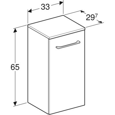 Demi-colonne de salle de bains chêne H 65 cm Selva GEBERIT