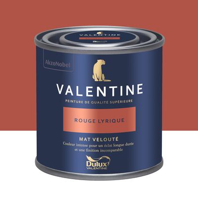 Peinture Valentine Mat Velouté Rouge Lyrique 0,125 L - DULUX VALENTINE