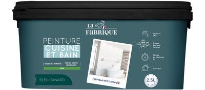 Peinture Cuisine & Bain Bleu Canard satin 2,5 l - LA FABRIQUE