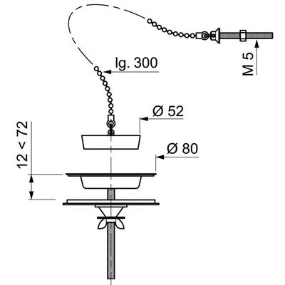 Bonde à plateau pour évier diamètre 60mm WIRQUIN