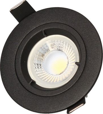 Spot encastrable GU10 fixe 380 lumens 2700K noir - ARLUX