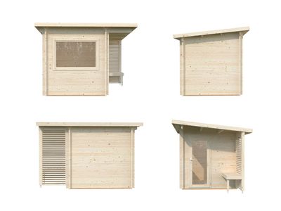 Sauna Sanna 4,1m2 épaisseur 44 mm Livraison incluse domicile  PALMAKO