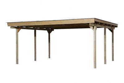 Carport double -  616 - 500 x 500 cm Livraison gratuite domicile WEKA