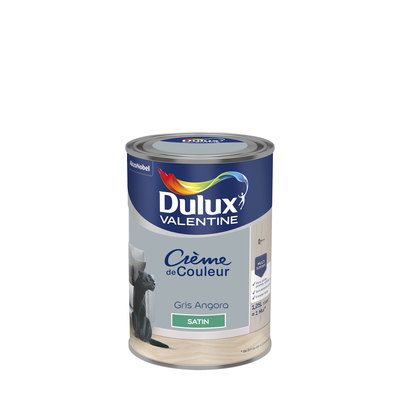 Peinture Crème de Couleur Gris Angora satin 1,25 l - DULUX VALENTINE