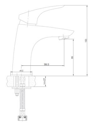 Mitigeur lavabo bas chromé NF Venado EUROSANIT