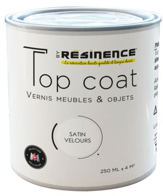 Résine de protection meubles et boiseries Top Coat satin velours 250 ml RESINENCE