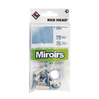 Chevilles crantées Grapex kit miroir chrome RED HEAD