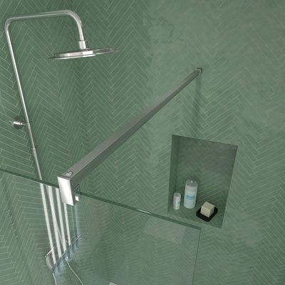 Paroi de douche Essentiel avec profilé chrome 60 x 195 cm AURLANE