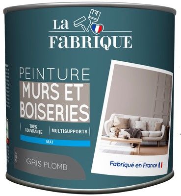 Peinture mur et boiserie Gris Plomb mat 500 ml - LA FABRIQUE